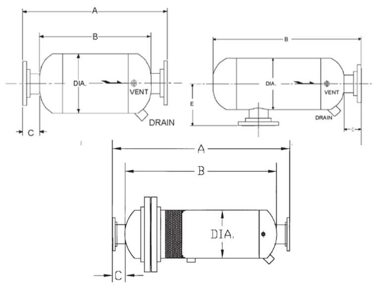 5% Liquid Separation Vortex Gas Liquid Separators
