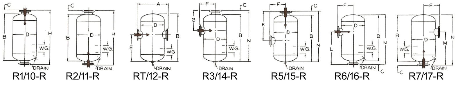 90% Liquid Separation Vortex Gas Liquid Separators