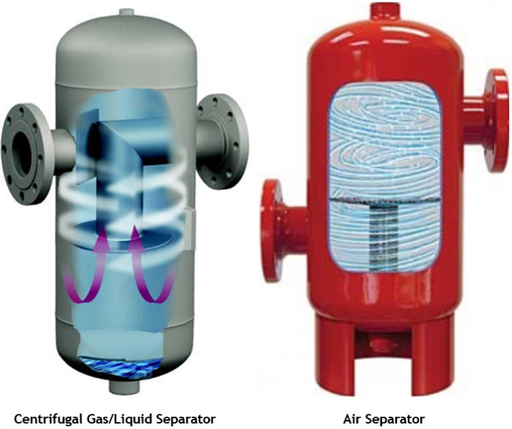 air-liquid separator design vs. air separator design